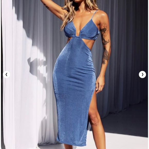 Sage and Paige - Through the Night Midi Dress Blue - XS - Picture 3 of 5